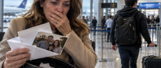 Camille découvre à l'aéroport la lettre secrète laissée par son fils Antoine