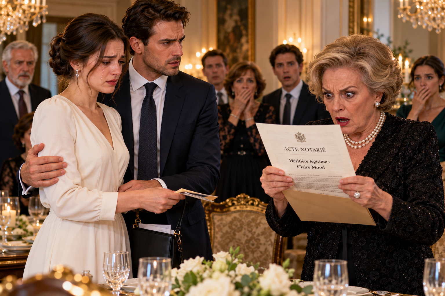 belle-mère humilie sa belle-fille, belle-mère méchante, secret de famille, héritage caché, maison familiale, document notarié, humiliation familiale, belle-fille, Monique et Claire, Thomas, famille riche, histoire émouvante, trahison familiale, révélation choquante, histoire française